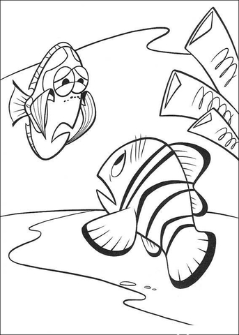 Marlin Lost Nemo  Coloring Page